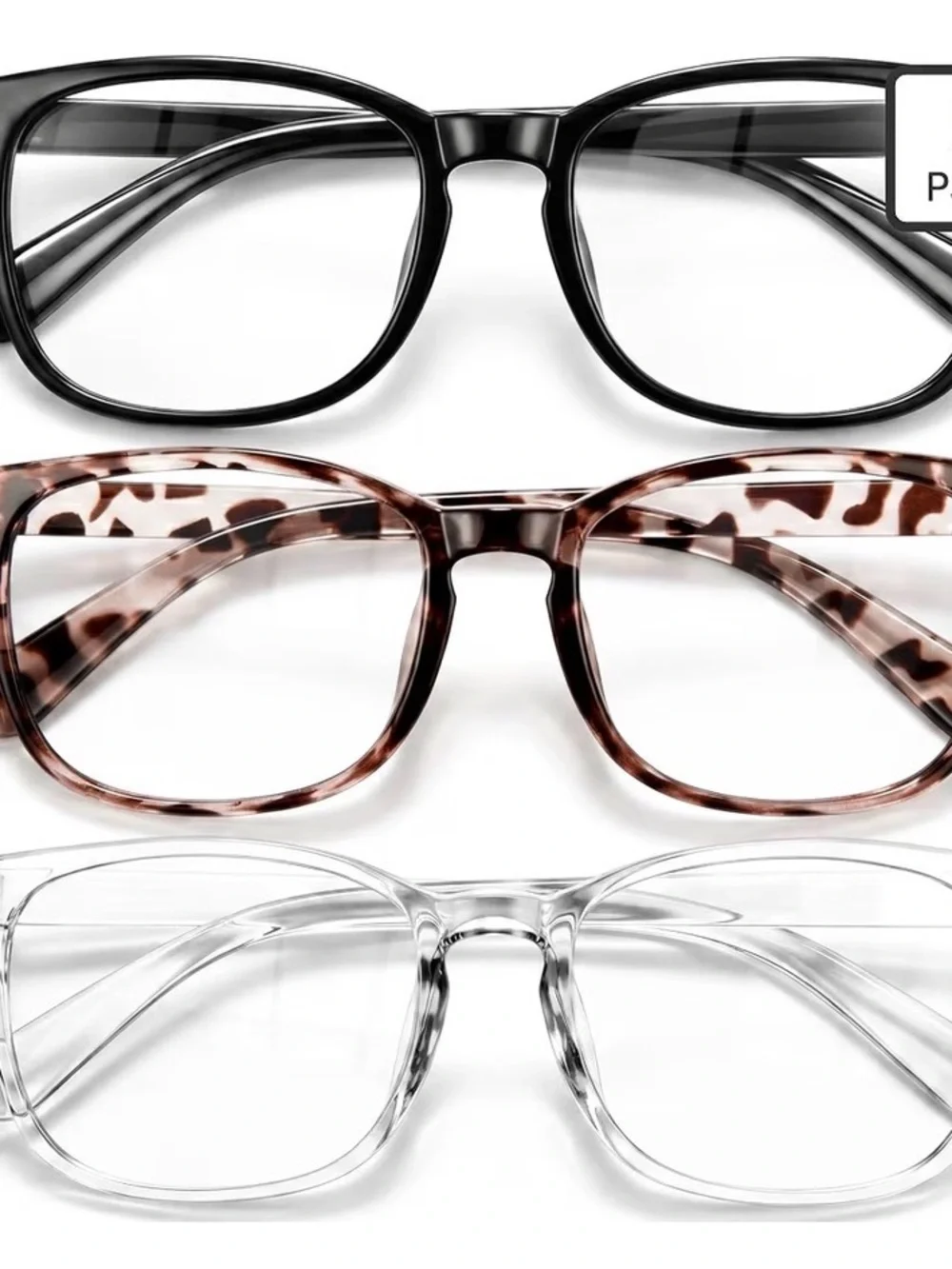 Classic Square Women’s Glasses Frame - Black, Tortoiseshell & Clear